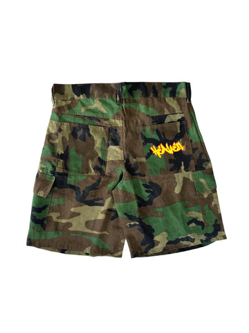 “Heaven” Camo Cargo Shorts